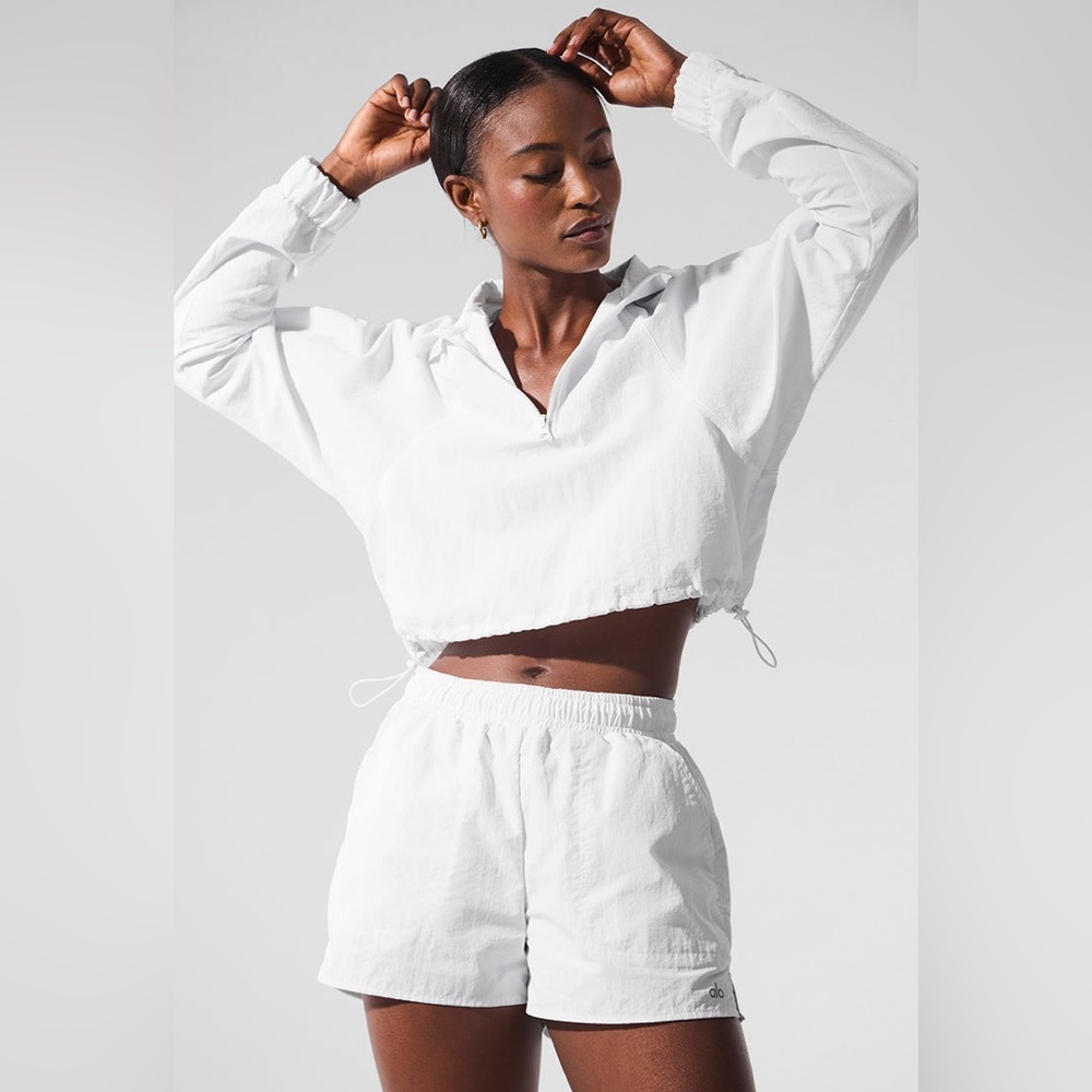 ALO Cropped 1/4 Zip Alumni Jacket